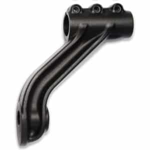 Rock Tamers mudflap system right hub arm replacement part, black durable construction for towing protection.