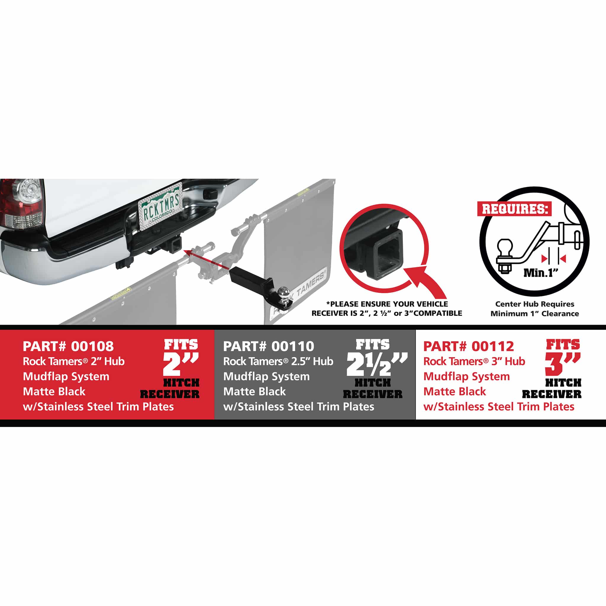 Rock Tamers 00110 Mudflap System (for 2.5″ Hub)