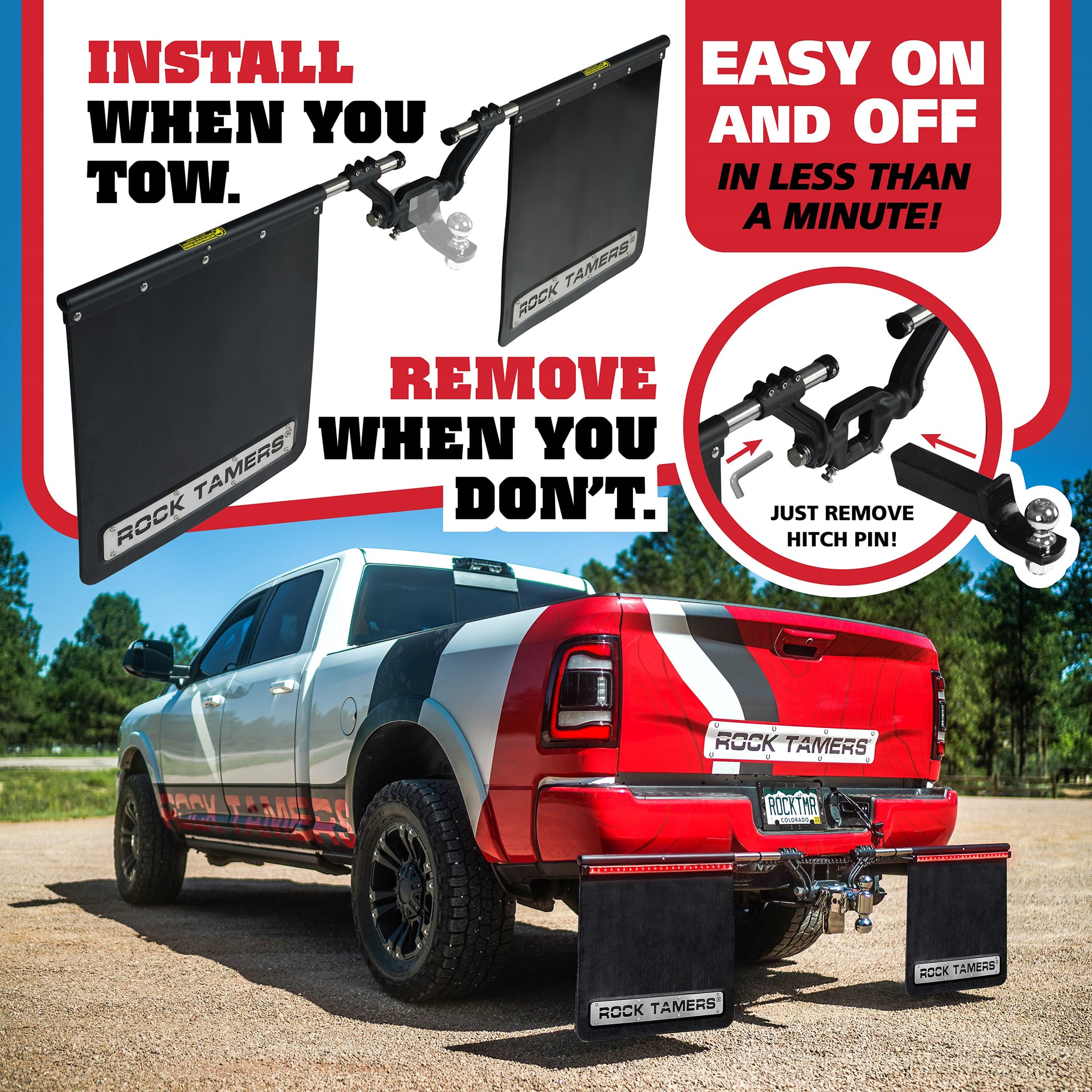 Rock Tamers 00110 Mudflap System (for 2.5″ Hub)