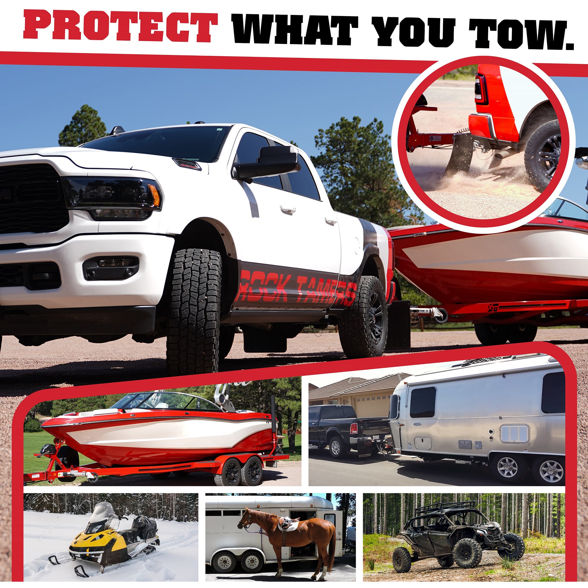 Rock Tamers 00110 Mudflap System (for 2.5″ Hub)