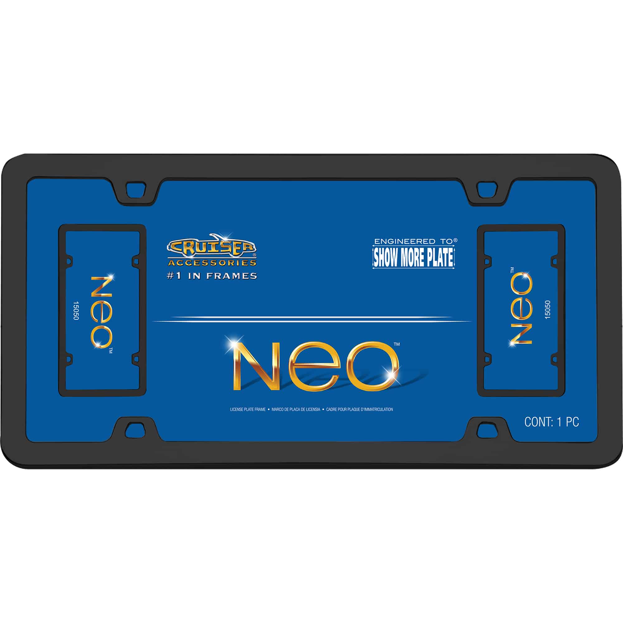 Neo License Plate Frame, Black