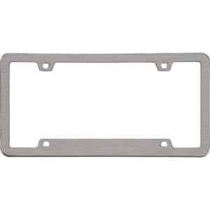 Cruiser Accessories Neo sport license plate frame in brushed nickel, front view