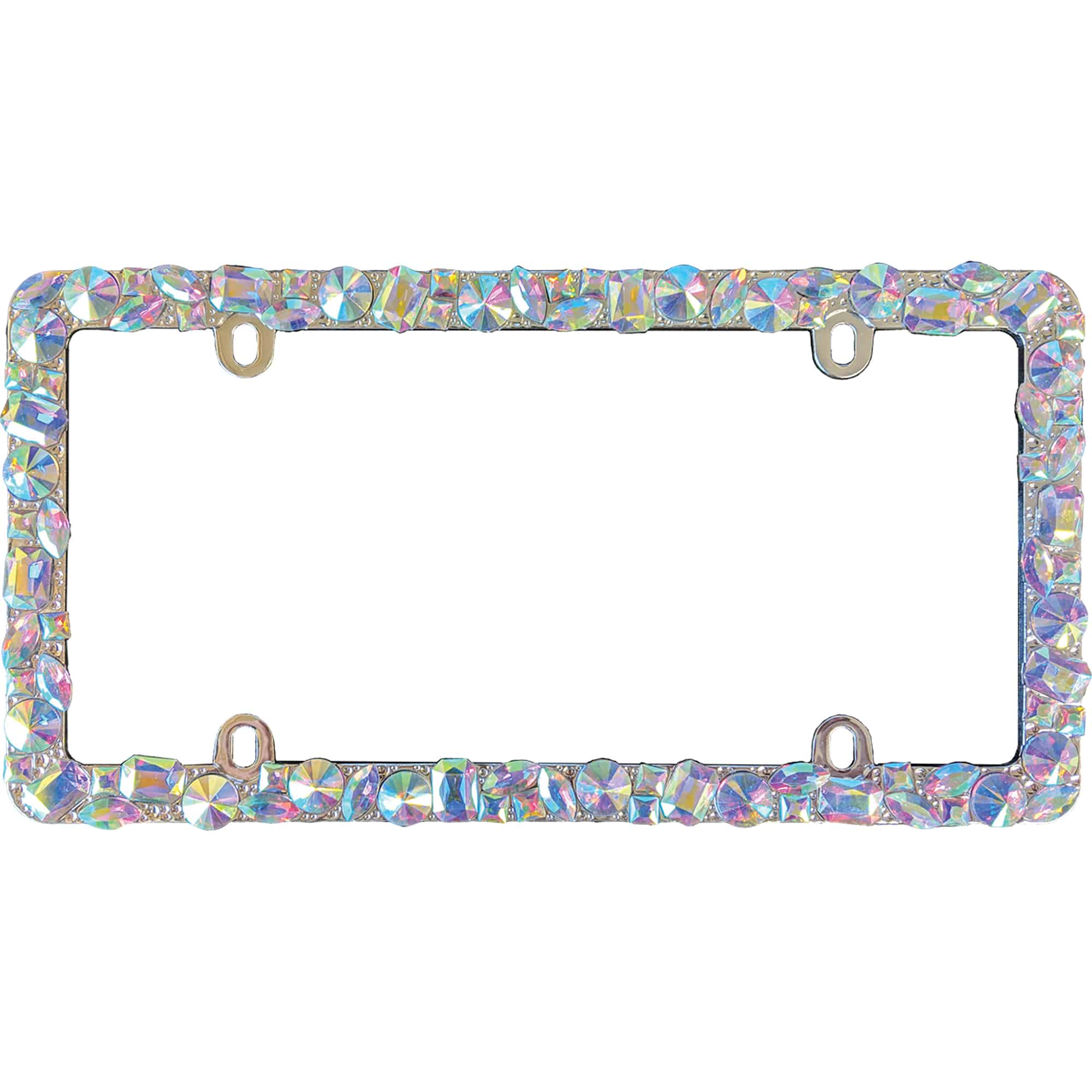 Dazzle License Plate Frame, Chrome