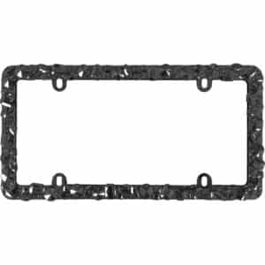 Cruiser Accessories Dazzle license plate frame in black, front view