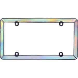 Cruiser Accessories Prism license plate frame in iridescent, front view