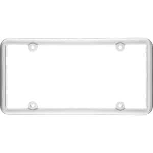 Cruiser Accessories Classic lite license plate frame in chrome, front view