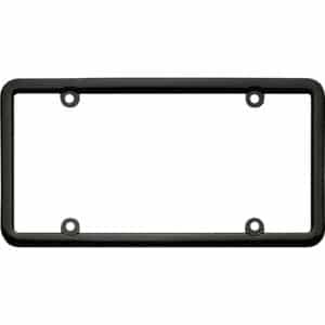 Cruiser Accessories Classic lite license plate frame in black, front view