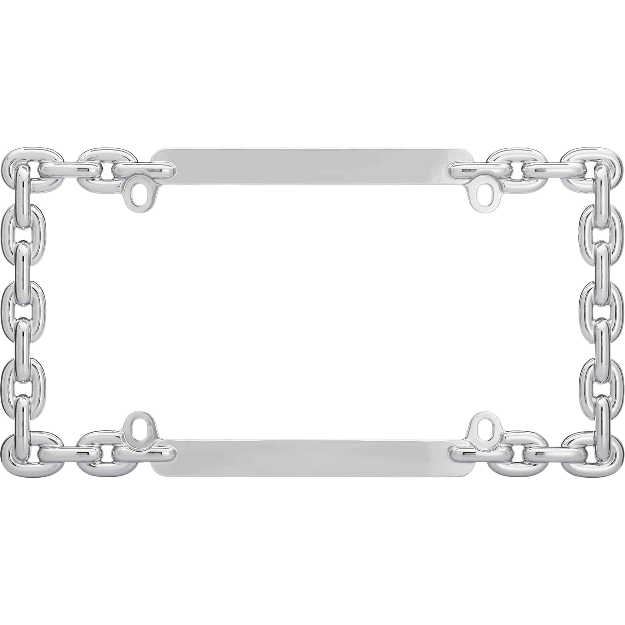 Chain License Plate Frame, Chrome