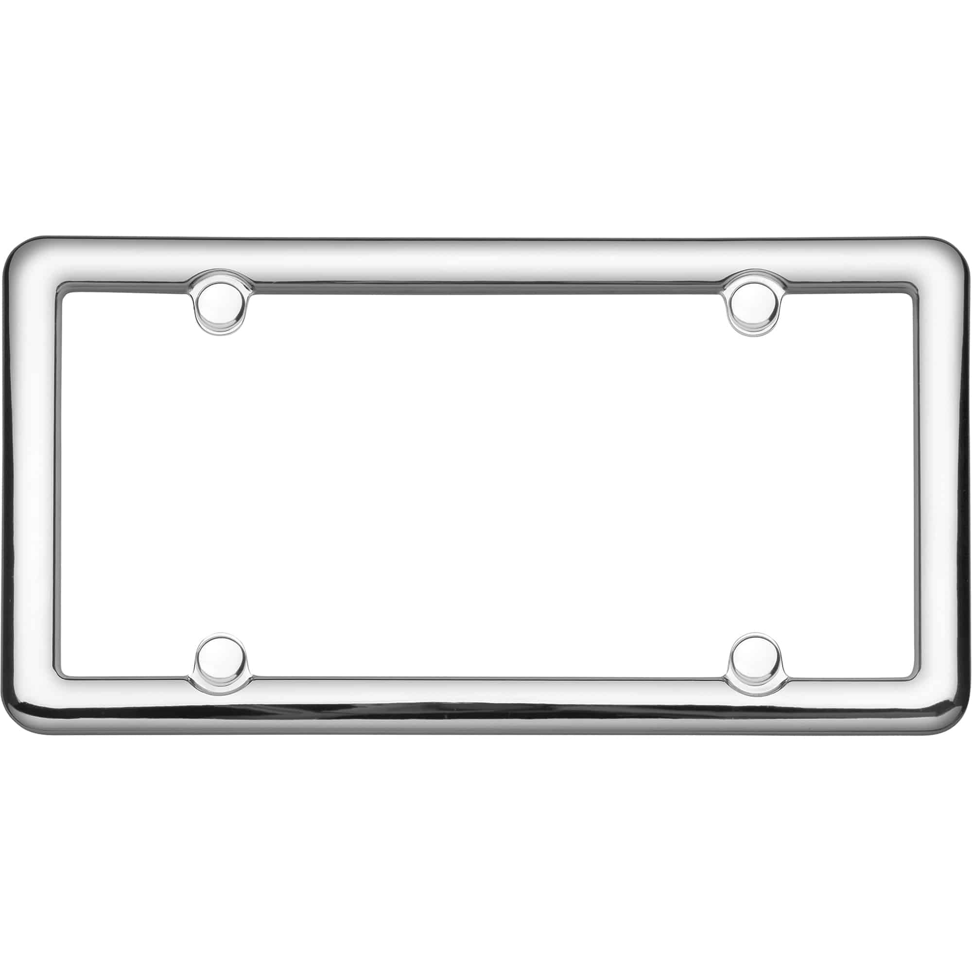 Nouveau License Plate Frame, Chrome (with fastener caps)