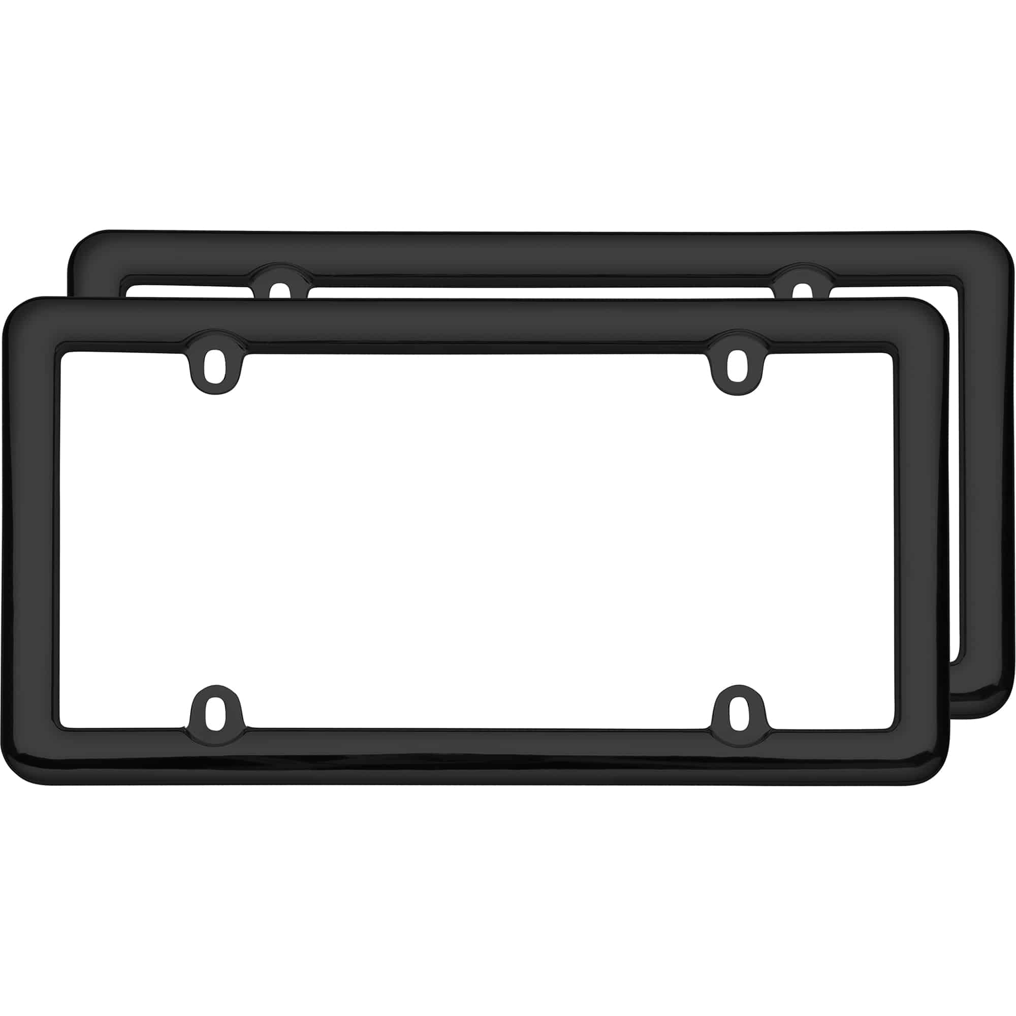 Nouveau Valu-Pak License Plate Frames, Black Plastic