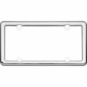 Cruiser Accessories Nouveau license plate frame in chrome plastic, front view