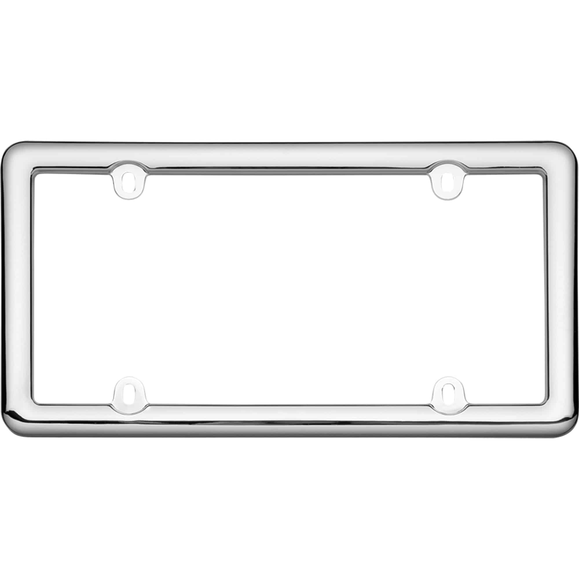 Nouveau License Plate Frame, Chrome Plastic