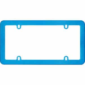 Cruiser Accessories Anodized license plate frame blue, front view