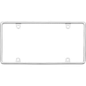 Cruiser Accessories Slim rim license plate frame in chrome, front view