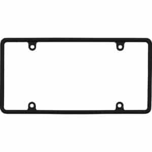 Cruiser Accessories Slim rim license plate frame in black, front view