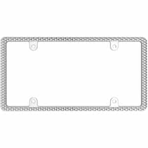 Cruiser Accessories Pixel license plate frame in chrome, front view