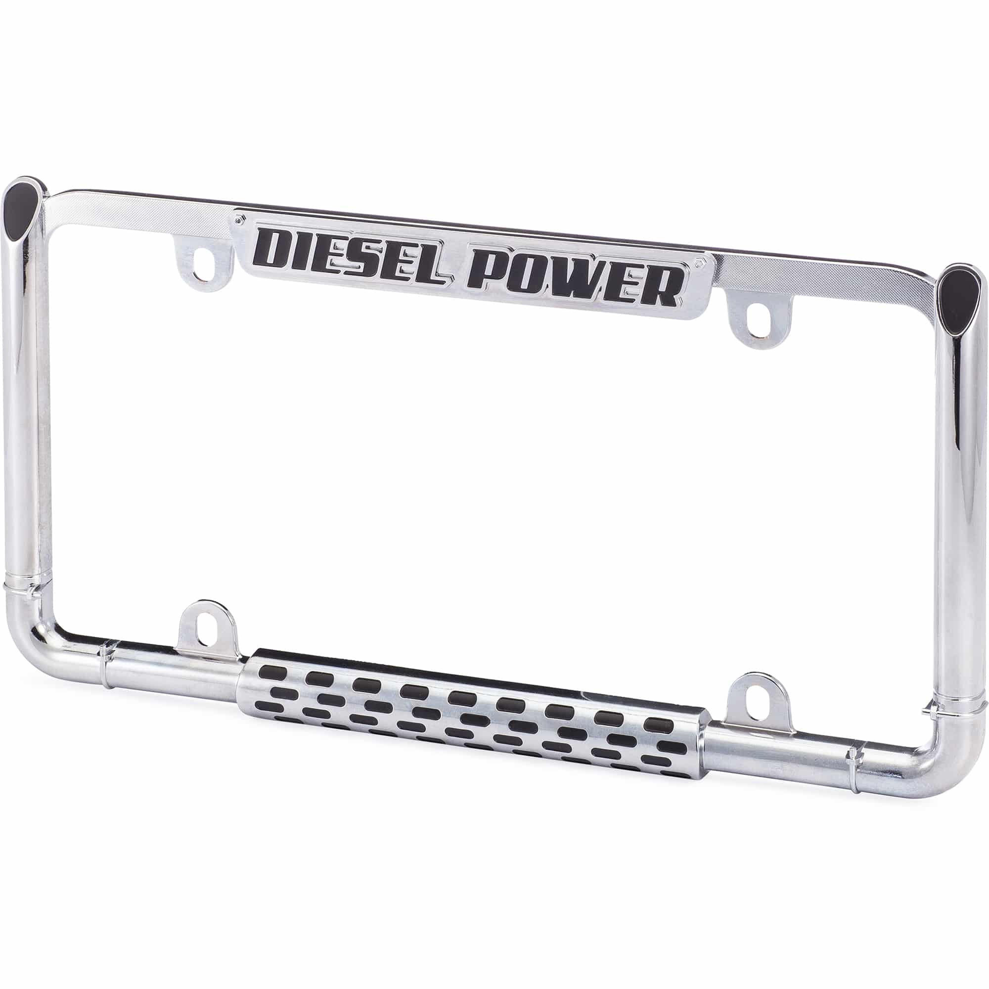 Diesel Power License Plate Frame, Chrome