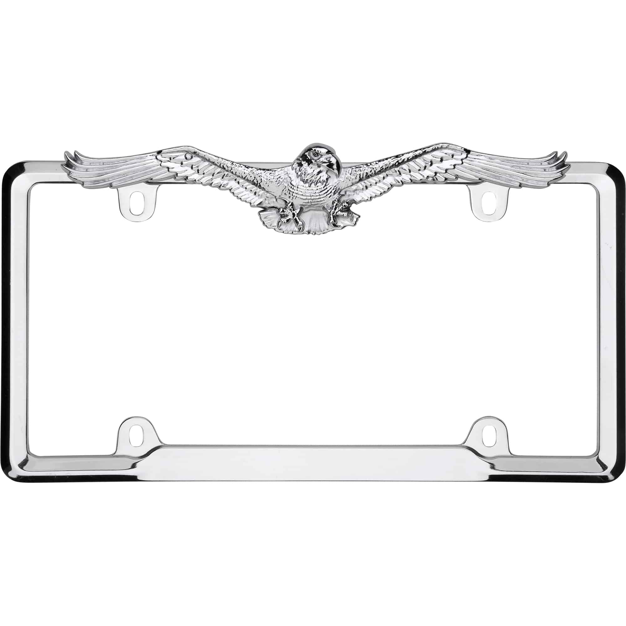 Eagle License Plate Frame, Chrome