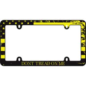Cruiser Accessories Don't tread on me license plate frame, front view