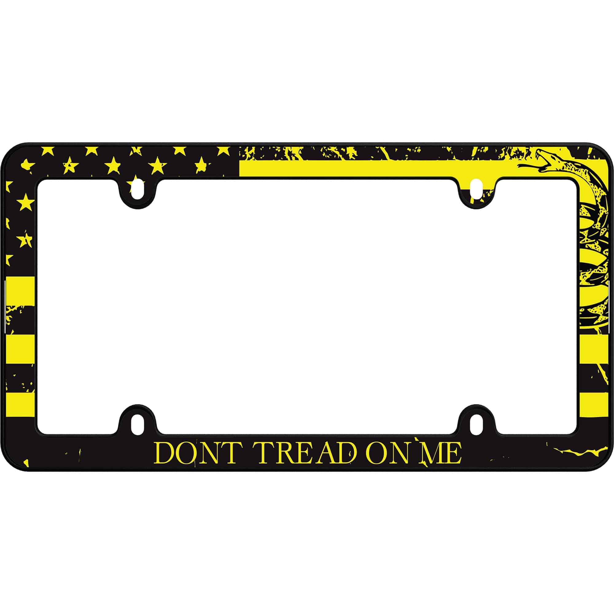 Don’t Tread On Me License Plate Frame, Matte Black
