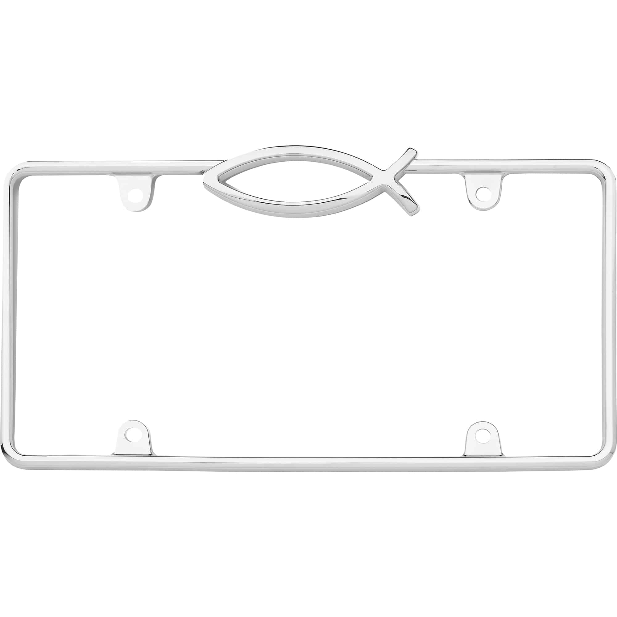 Ichthus License Plate Frame, Chrome