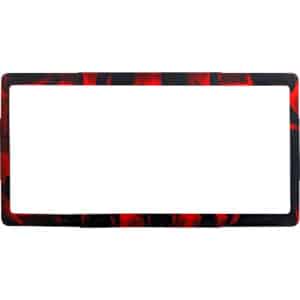 Cruiser Accessories Silicone license plate frame red black, front view