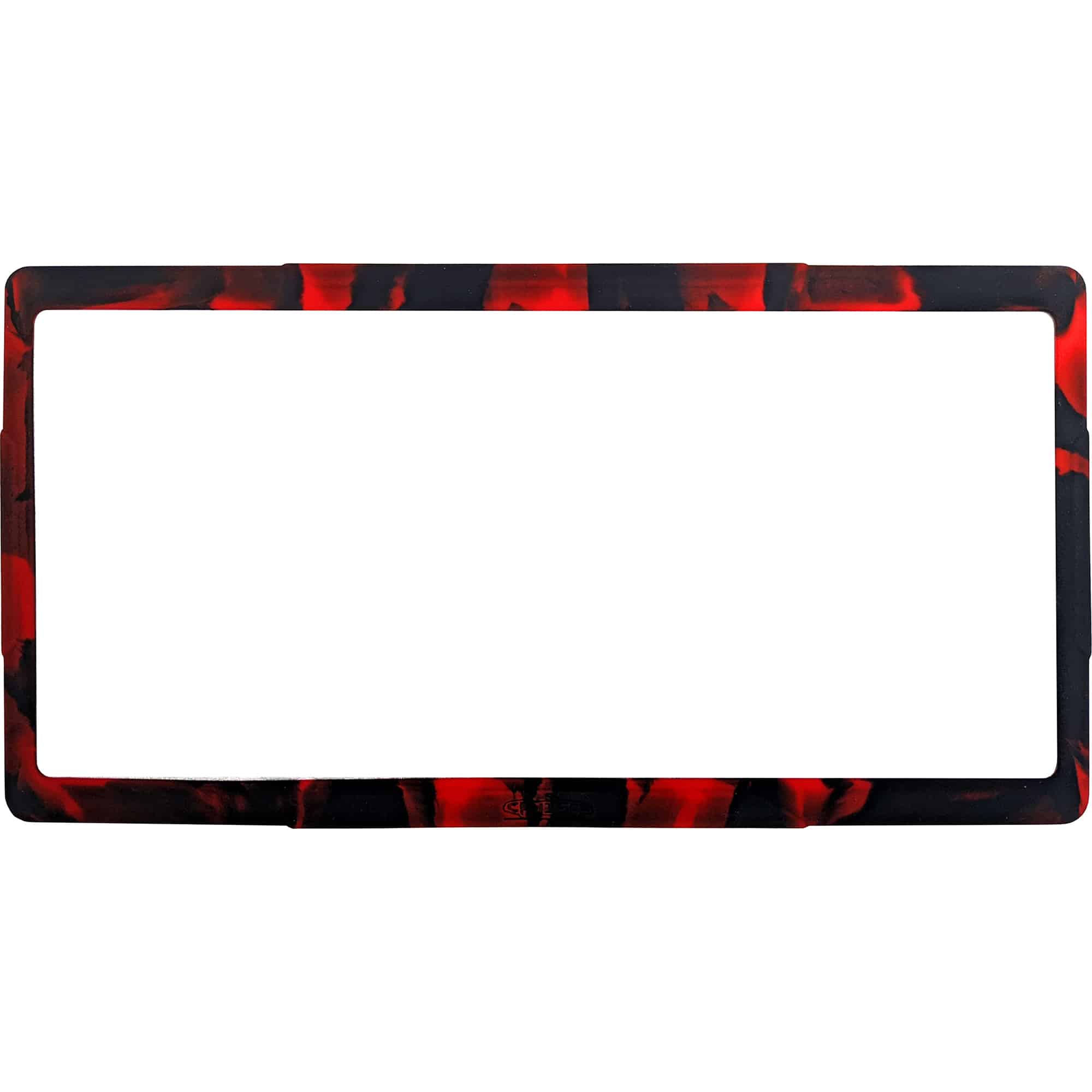 Silicone License Plate Frame, Red/Black