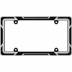 Cruiser Accessories Machined license plate frame in black, front view