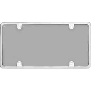 Cruiser Accessories Tuf Combo with a smoke shield and chrome license plate frame, front view