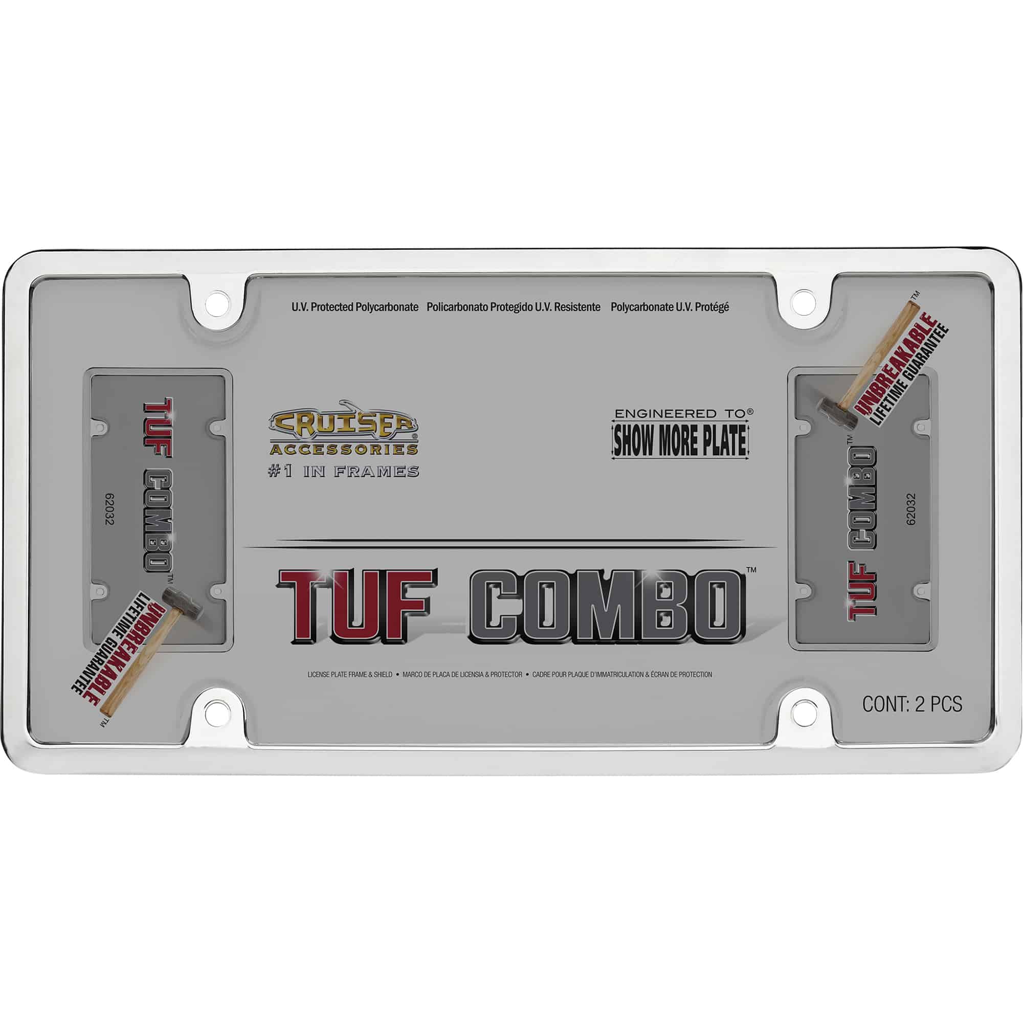 Tuf Combo Frame with Shield, Chrome/Smoke
