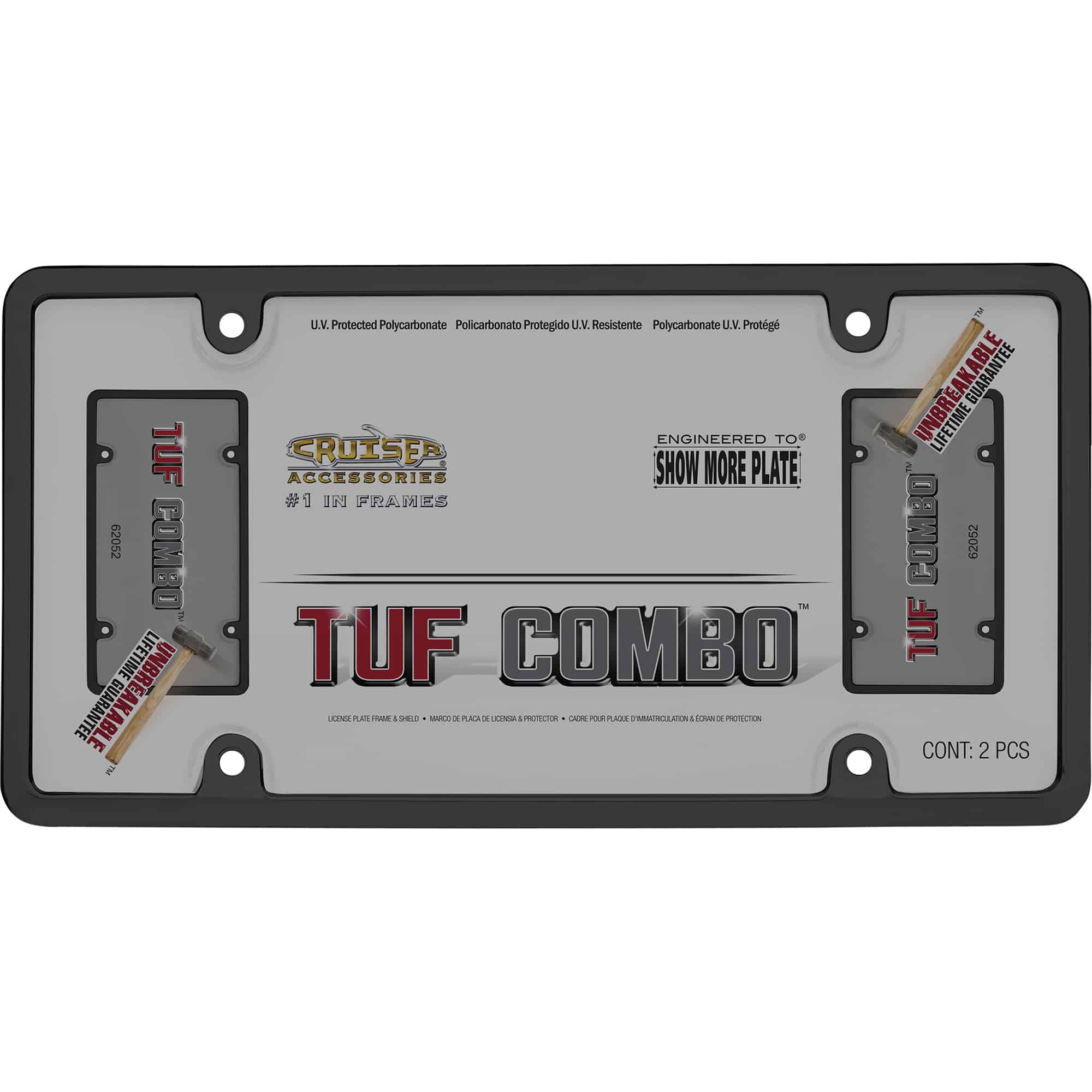 Tuf Combo Frame with Shield, Black/Smoke