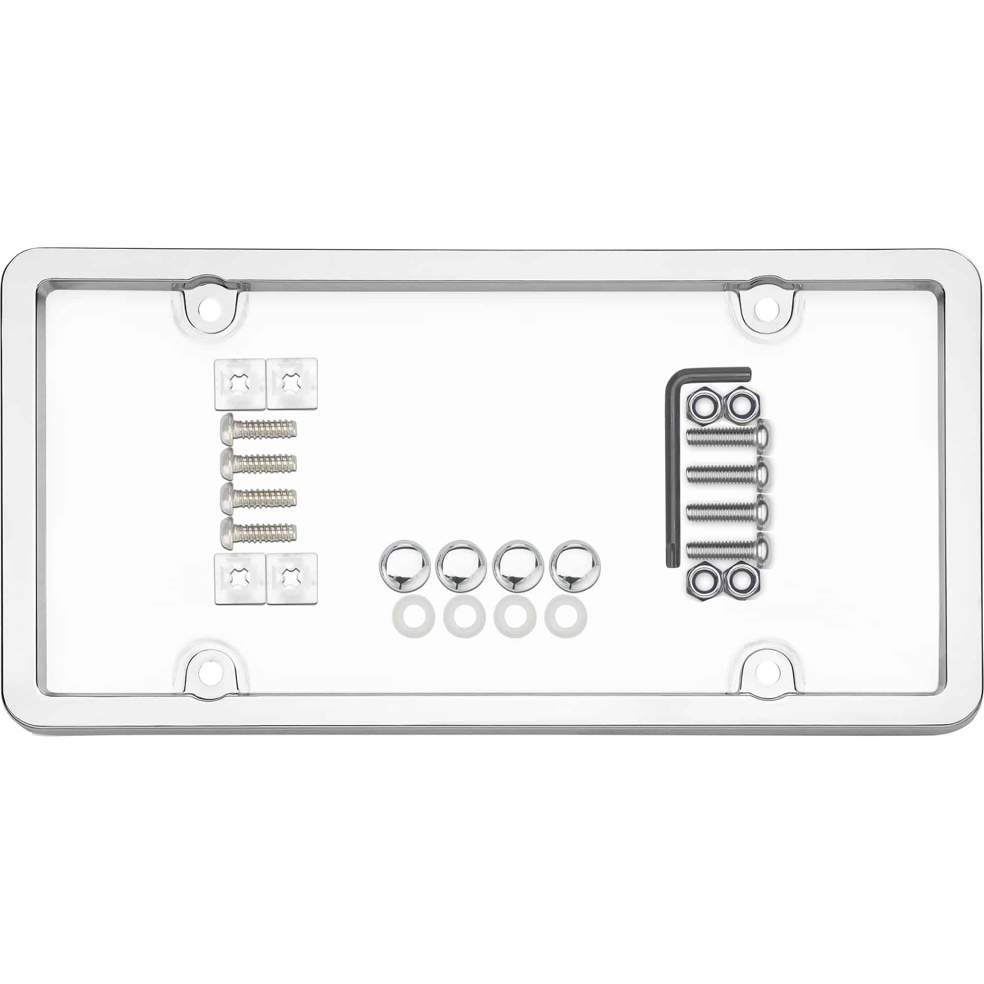 Ultimate Tuf Combo Frame with Shield, Chrome/Clear