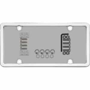 Cruiser Accessories Prestige license plate frame with fasteners and chrome caps to complete your look, front view
