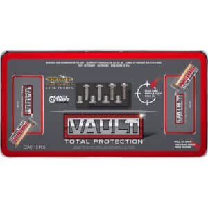 Cruiser Accessories The Vault mounting plate, clear shield, red frame insert, fasteners - in package view