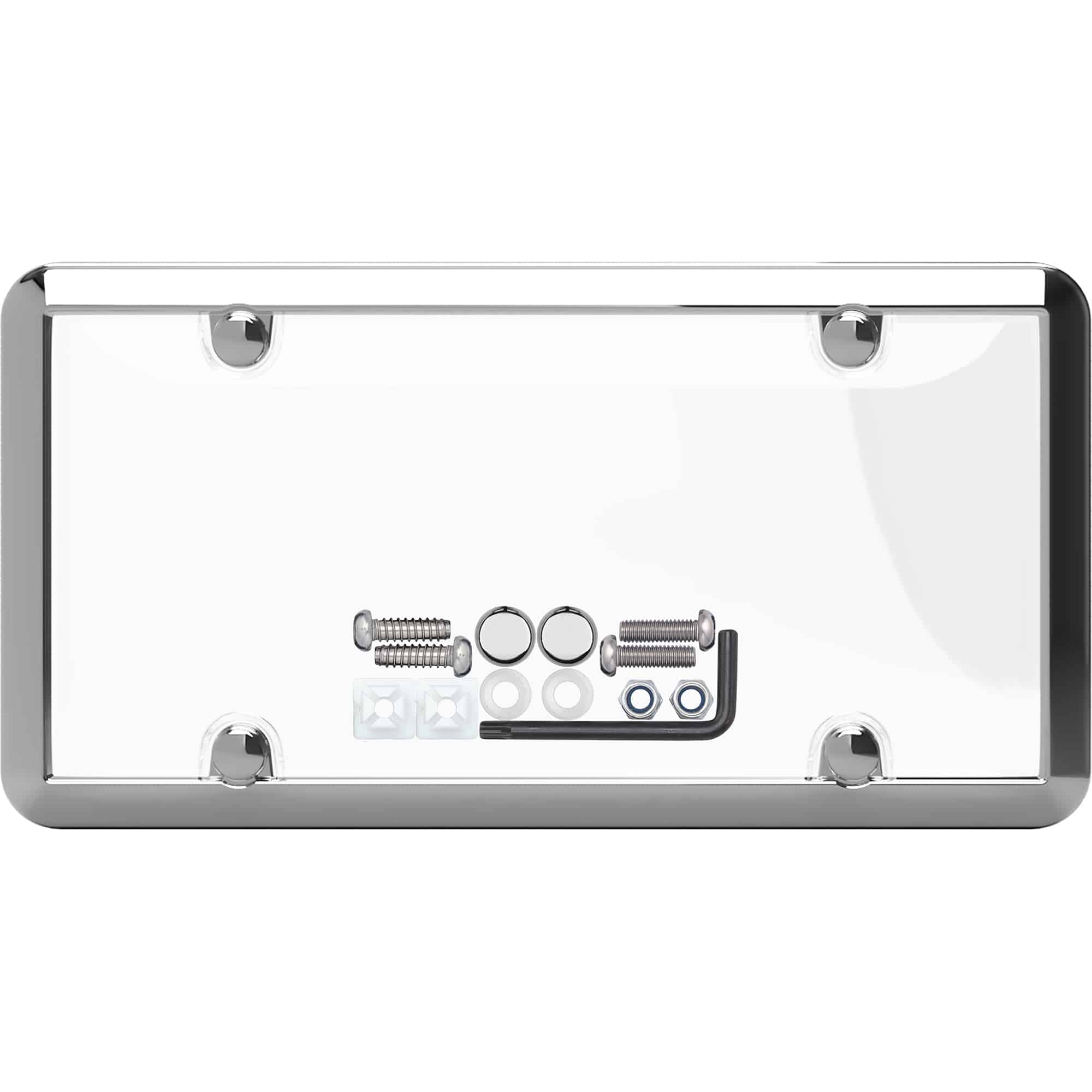 Ultimate Tuf Metal Combo Frame with Shield, Chrome/Clear