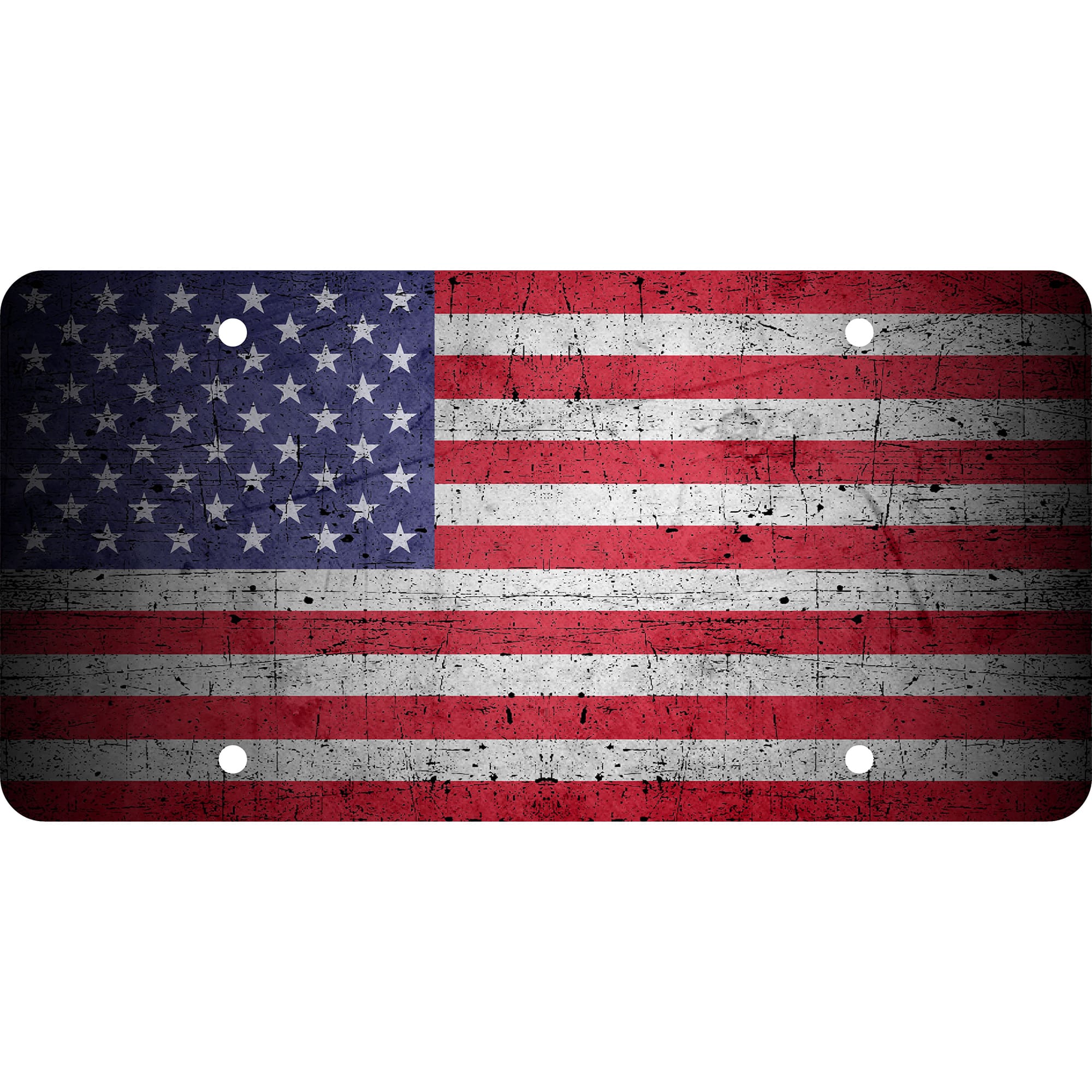 Distressed Flag Novelty Plate