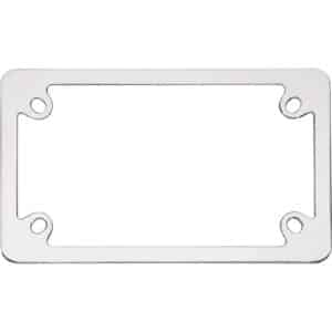 Cruiser Accessories Neo motorcycle license plate frame in chrome, front view