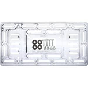 Cruiser Accessories Universal clear license plate mount, front view