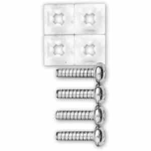 Cruiser Accessories Standard Steel license plate fasteners, front view