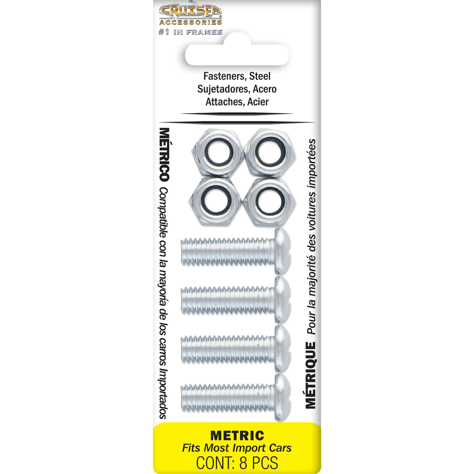 Metric-Steel License Plate Fasteners