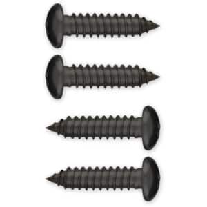 Cruiser Accessories Self Tapping black stainless steel license plate fasteners, front view