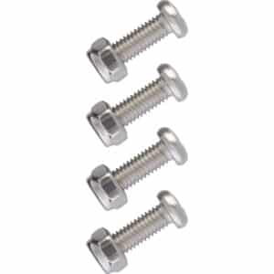 Cruiser Accessories Stainless Steel license plate fasteners, front view