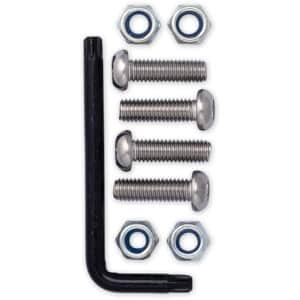 Cruiser Accessories Metric Locking Stainless Steel license plate fasteners, front view