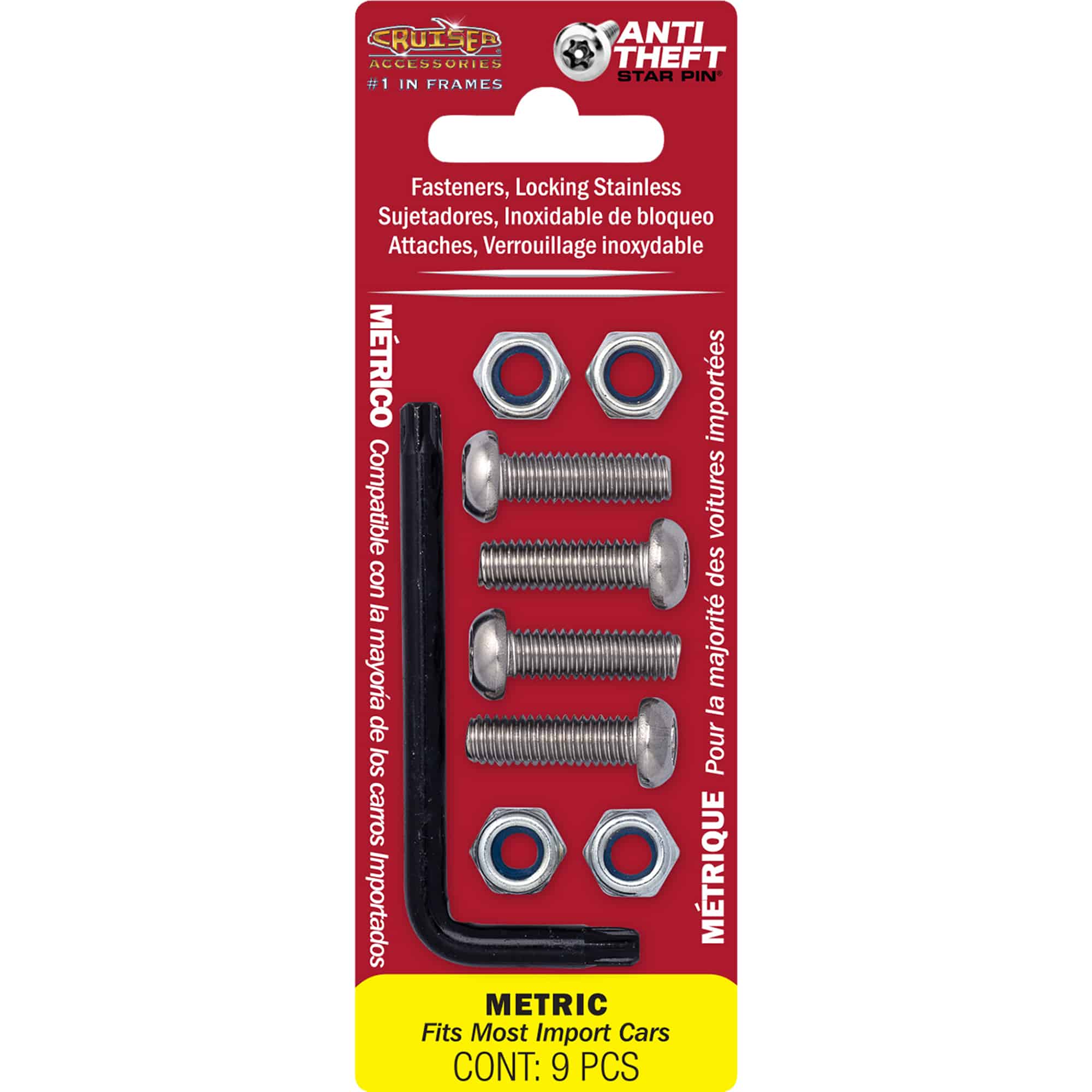 Metric-Stainless License Plate Fasteners
