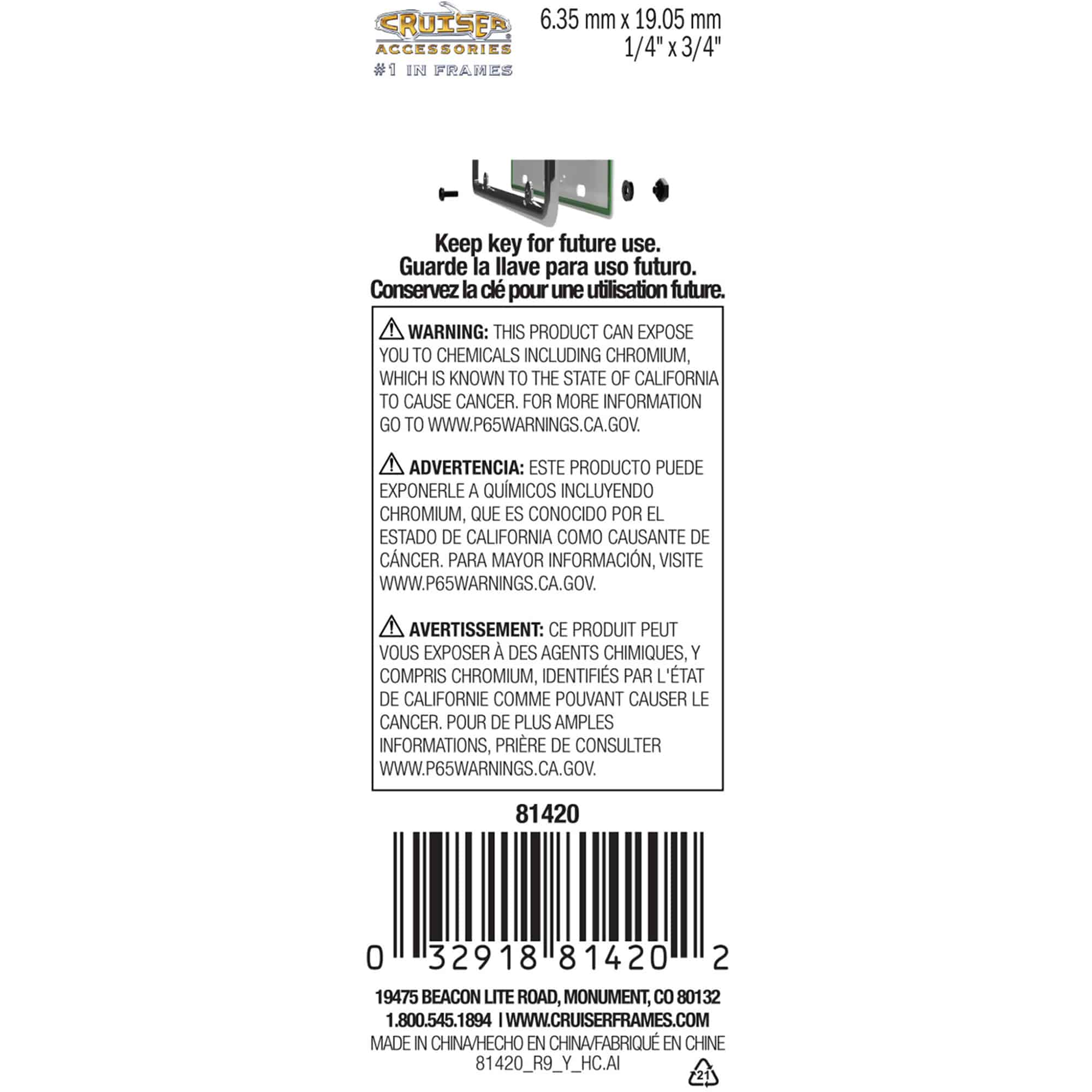 Rattle Stop License Plate Locking Fasteners, Standard