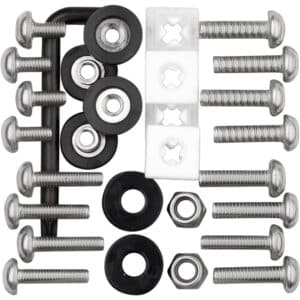 Cruiser Accessories Ultimate Locking license plate fasteners kit, front view