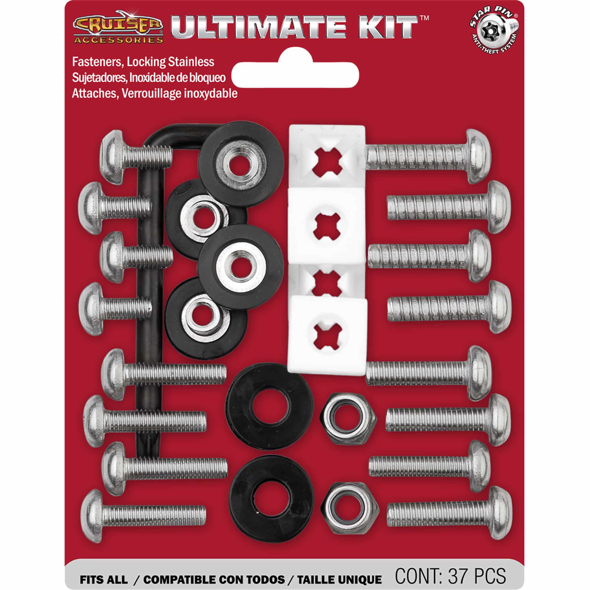 License Plate Locking Fasteners, Ultimate Kit-Stainless
