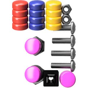 Cruiser Accessories Color Kit license plate fastener caps, front view