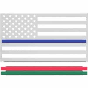 Cruiser Accessories American flag auto decal  in chrome, front view