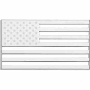 Cruiser Accessories American flag auto decal  in chrome, front view